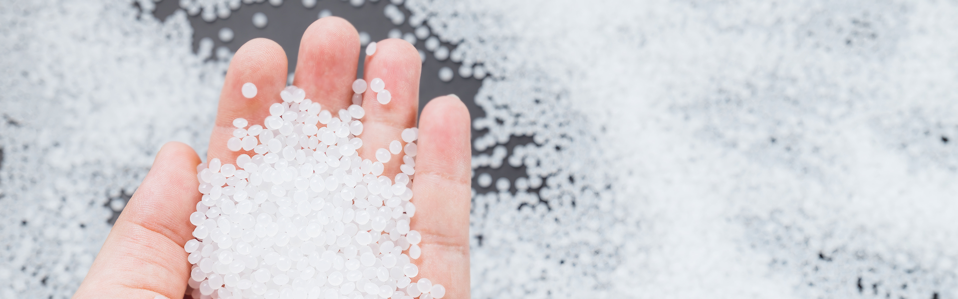 High-quality plastic particles close-up